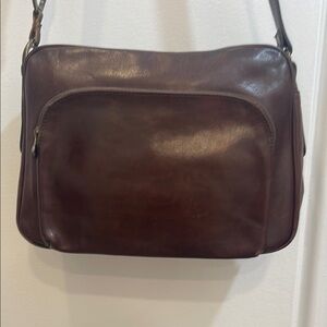 Elegant Brown Leather UNISEX Men's Bag